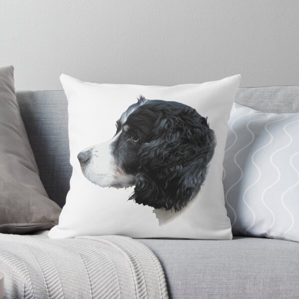 Misko In Profile - The English Springer Spaniel Throw Pillow