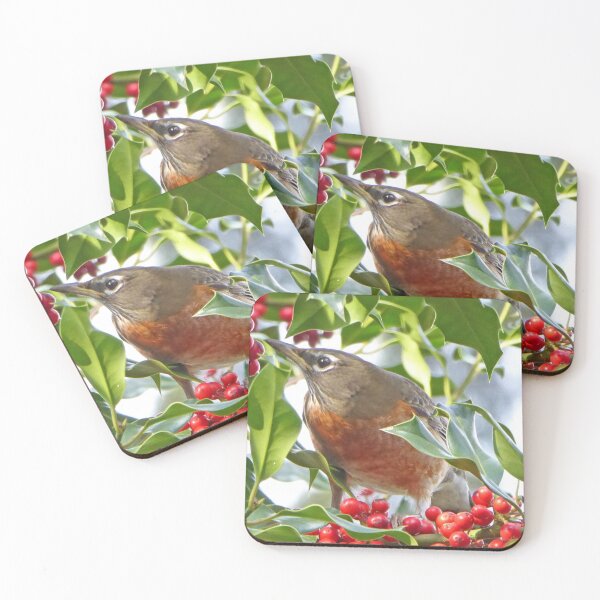 Item preview, Christmas Morning Robin in a Holly Tree by Cheryl Alexander designed and sold by Millions Missing Canada.