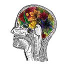 Mri Brain Flowers Neuroscience Art Medical Art Photographic Print By Terouz Redbubble