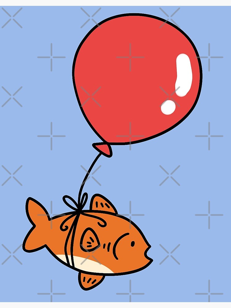 Red Balloon Fish Poster for Sale by SaradaBoru