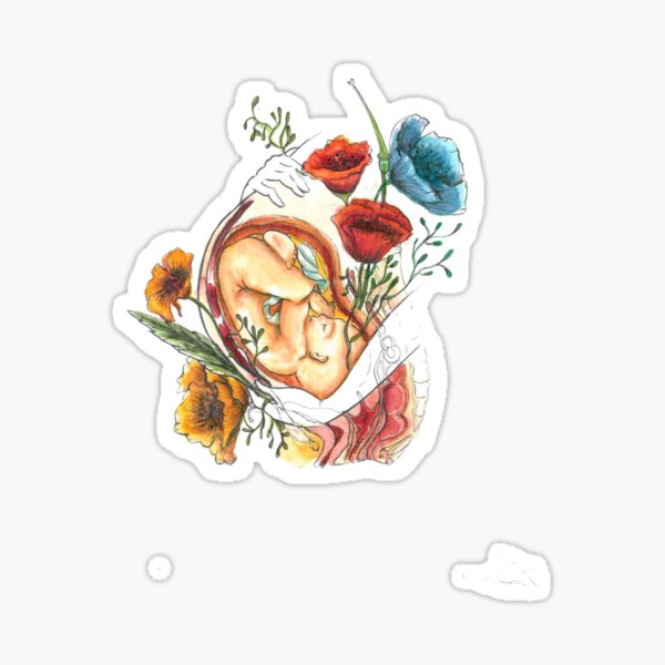 Item preview, Flowers & Babies - Pregnancy Anatomy Art designed and sold by Terouz.