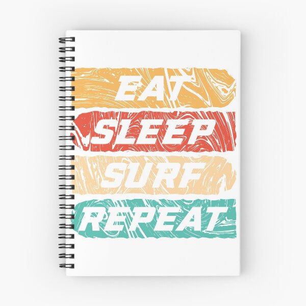 Item preview, Eat Sleep Surf Repeat Shirt Retro Surfing Tee designed and sold by Oles Bielienkyi.