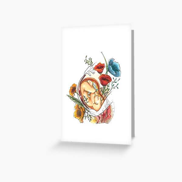 Item preview, Flowers & Babies - Pregnancy Anatomy Art designed and sold by Terouz.