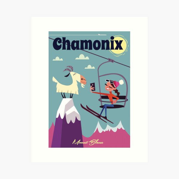 Artikel-Vorschau von Chamonix-Mont-Blanc-Plakat, designt und verkauft von Gary Godel.