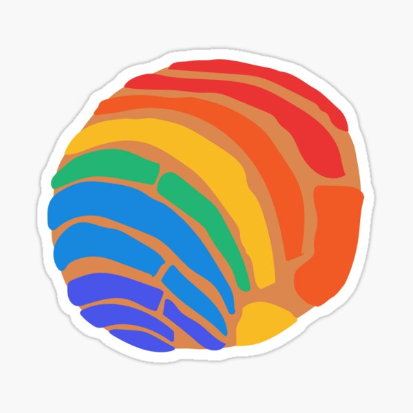 Vista previa del artículo con la obra «Arcoiris Concha Pan Dulce», diseñado y vendido por madisonreidart.