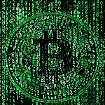 Artwork thumbnail, Matrix bitcoin code by Dator