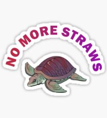 NO MORE STRAWS Sticker