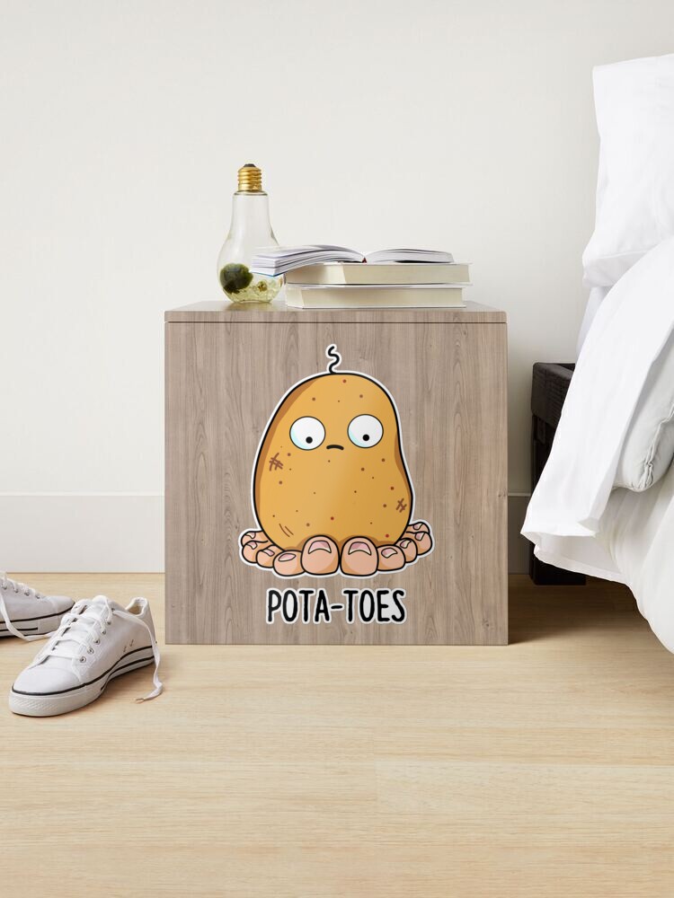 Pota-toes Cute Potato With Toes Pun Sticker | Zazzle