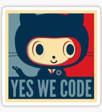 "Yes We Code" Baracktocat Octocat Sticker