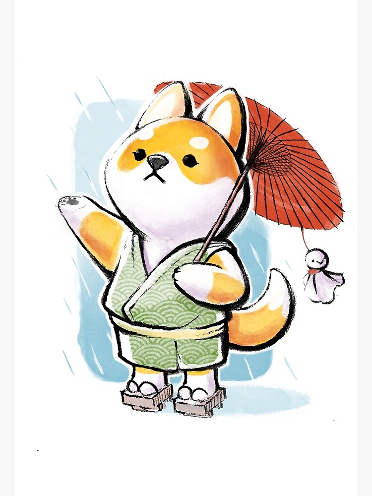 Teru teru bozu - Shiba Inu Rain - Cute Fluffy Dog\