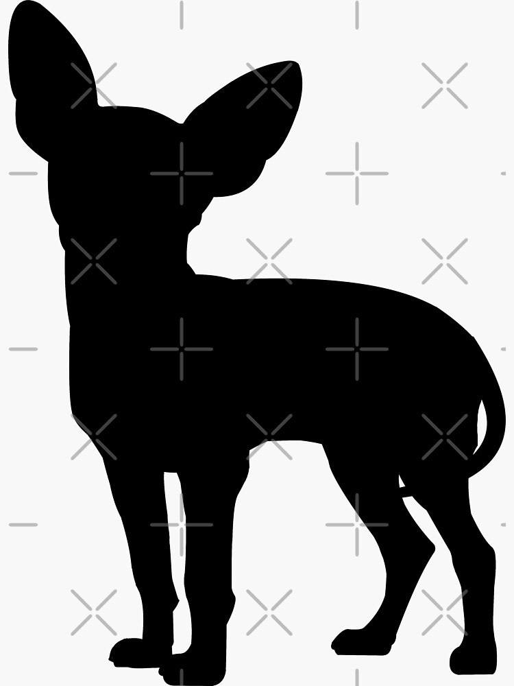 Aperçu 3 sur 3. Sticker avec l'œuvre Chihuahua Silhouette créée et vendue par missnisa.