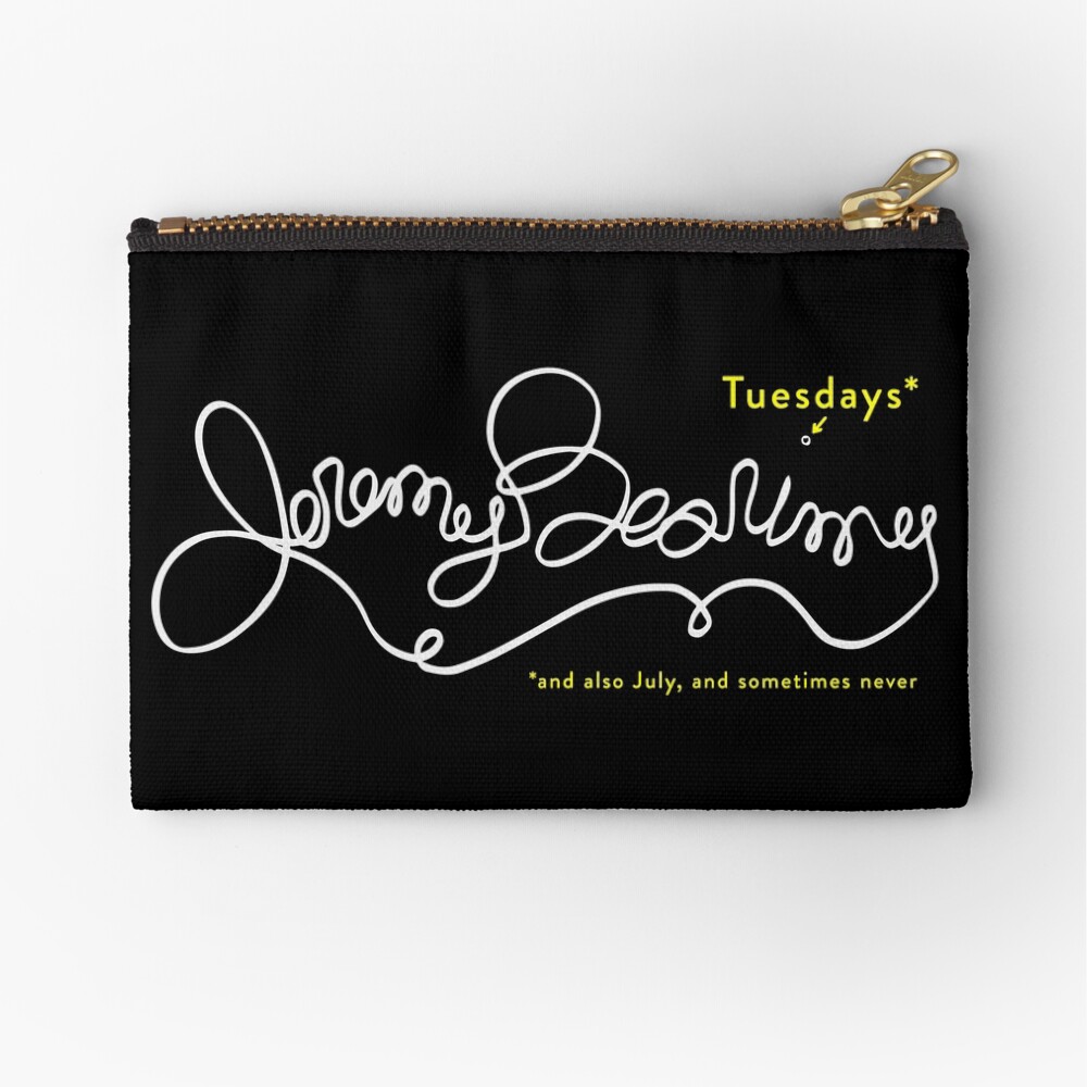 Jeremy Bearimy in white (with notation) Zipper Pouch