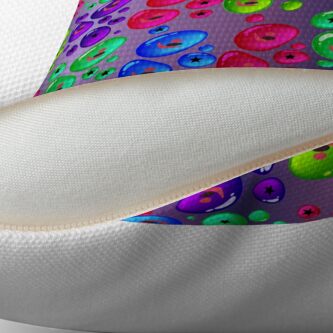 Alternate view of Beautiful Multi Colored Bright Abstract Art Pattern Design Throw Pillow