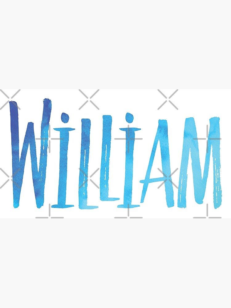 william-blue-watercolor-boy-s-name-poster-for-sale-by-comickitsch