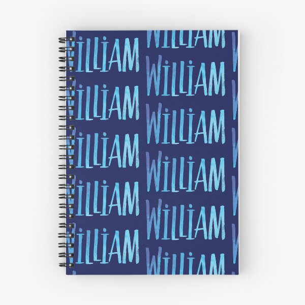 Item preview, William blue watercolor boy's name designed and sold by ComicKitsch.
