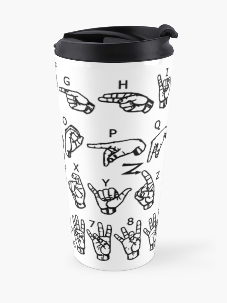 Alternate view of American Sign Language Alphabet Travel Mug