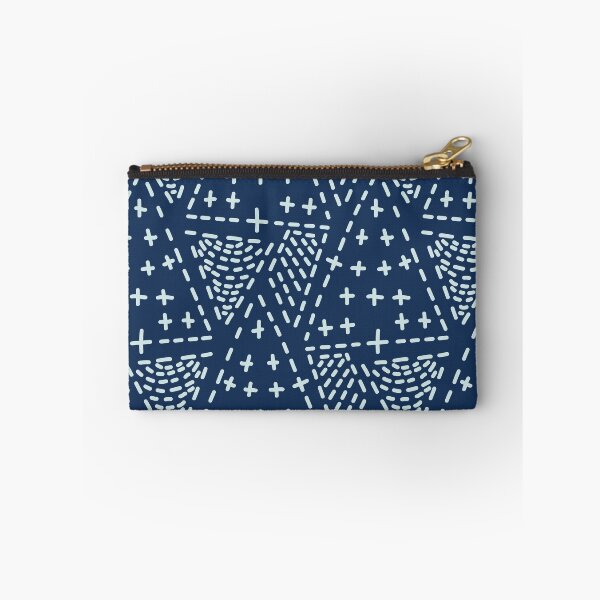 Item preview, Indigo Blue Japanese Style Stitch Lines Hand Drawn Sashiko designed and sold by Limolida.
