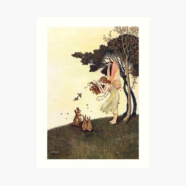 Anne Playing the Pipes - Ida Rentoul Outhwaite Art Print