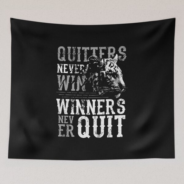 Item preview, WINNERS NEVER QUIT designed and sold by Super3.
