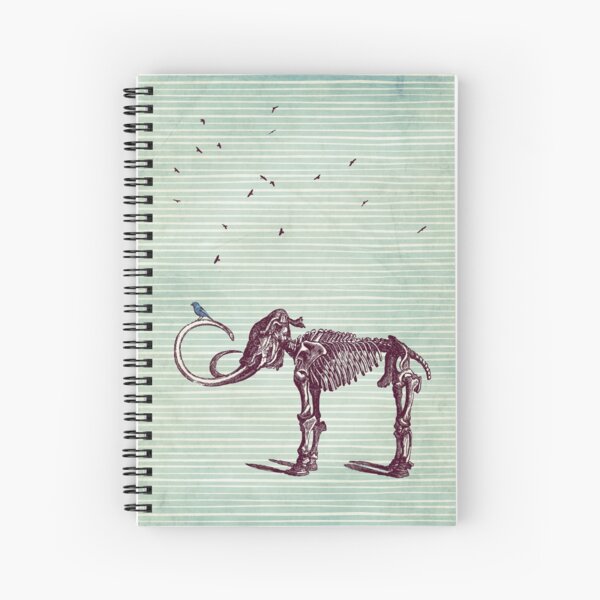 Mammoth and the birds Spiral Notebook