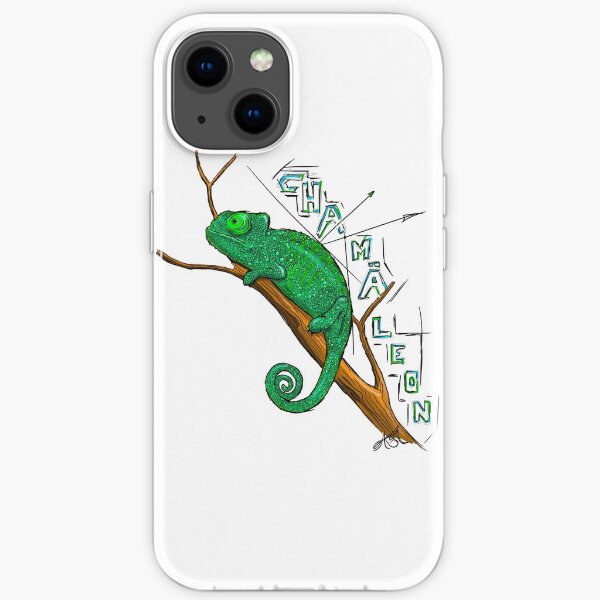Chameleon drawing iPhone Soft Case