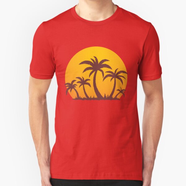 Palm Trees and Sun Slim Fit T-Shirt