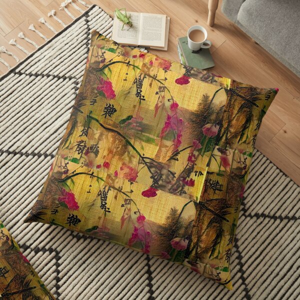 Peinture orientale. Style japonais Coussin de sol