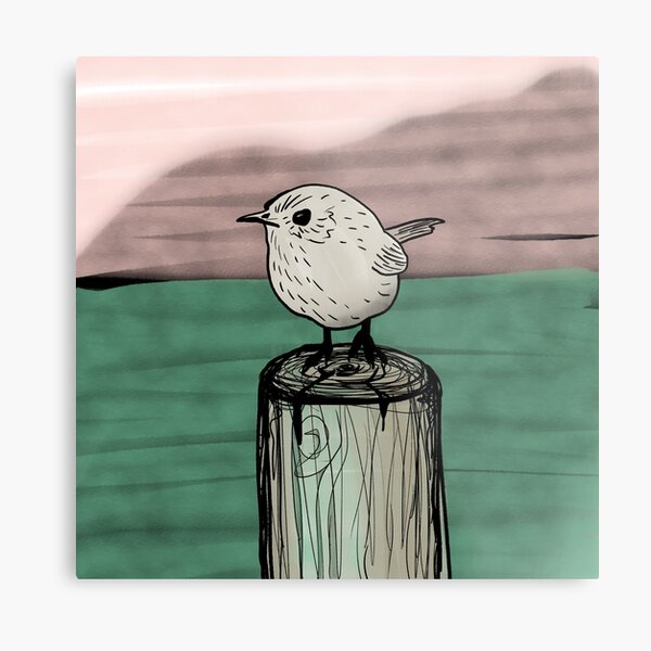 Lone Wren at Sunrise Metal Print