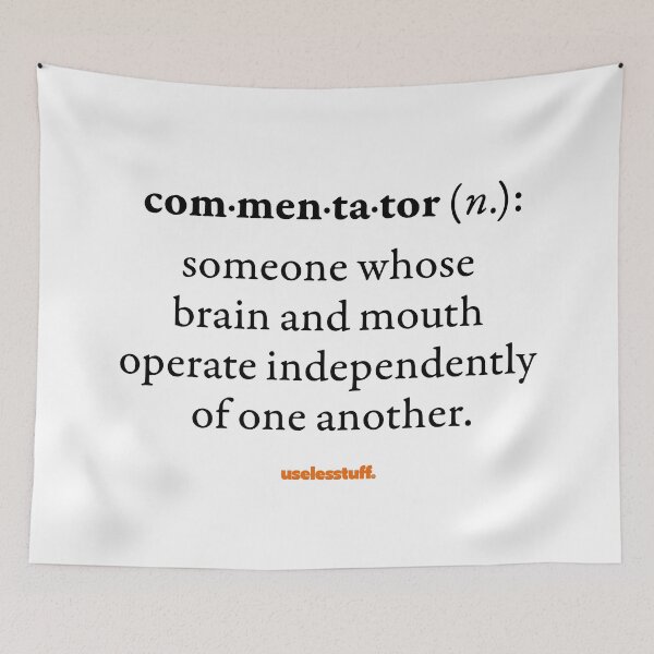 Item preview, 16646-01-BLT - Uselesstuff® Dictionary - Comentarista - Independiente (Negro) designed and sold by Uselesstuff.