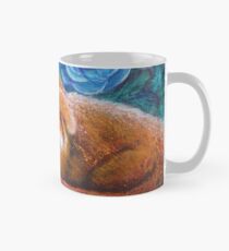 Crisp Summer Morning: Blue Roses, Fox, Monarch Butterflies Mug