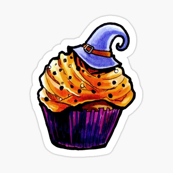Pumpkin Cupcake Sticker