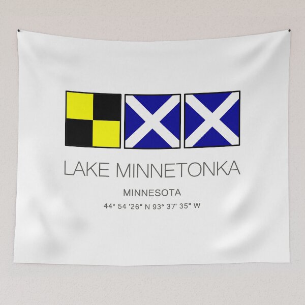 Item preview, Lake Minnetonka Minnesota Nautical Flag Art Print Sign designed and sold by DESTINATIONS DECAL.