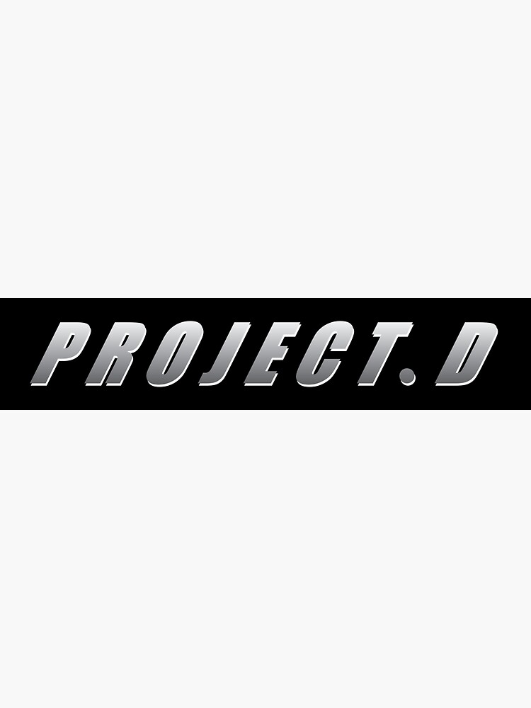 "INITIAL D - PROJECT D (WHITE SHADOW)" Sticker for Sale by 4DaMoolah ...