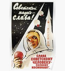 Lang lebe der sowjetische Mann - der erste Kosmonaut Poster