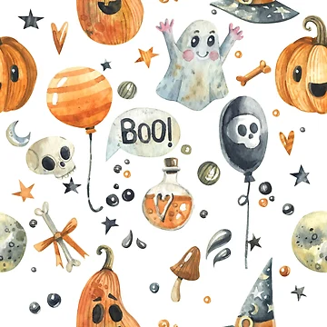 Artwork thumbnail, Halloween pattern pattern by PCollection