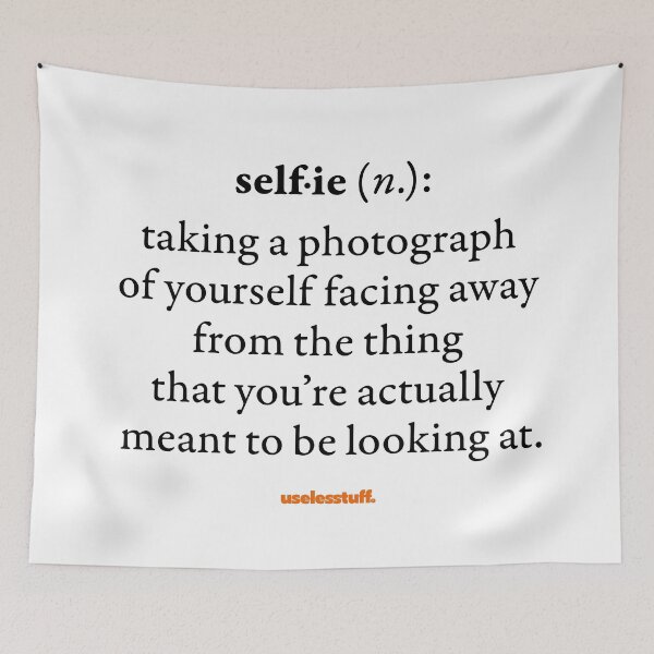 Item preview, 16647-02-BLT - Diccionario Uselesstuff® - Selfie - Desconocido (Negro) designed and sold by Uselesstuff.