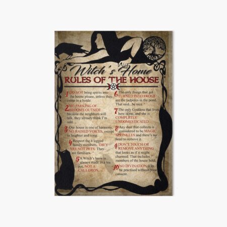Witch's House Rules Art Board Print