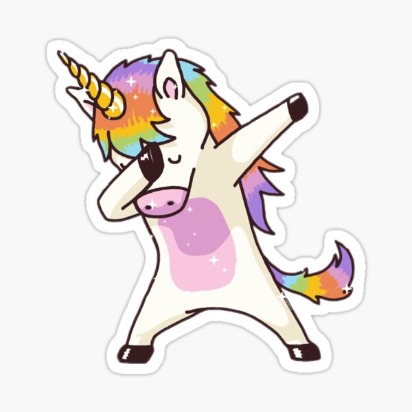 Unicorn Dabbing Sticker