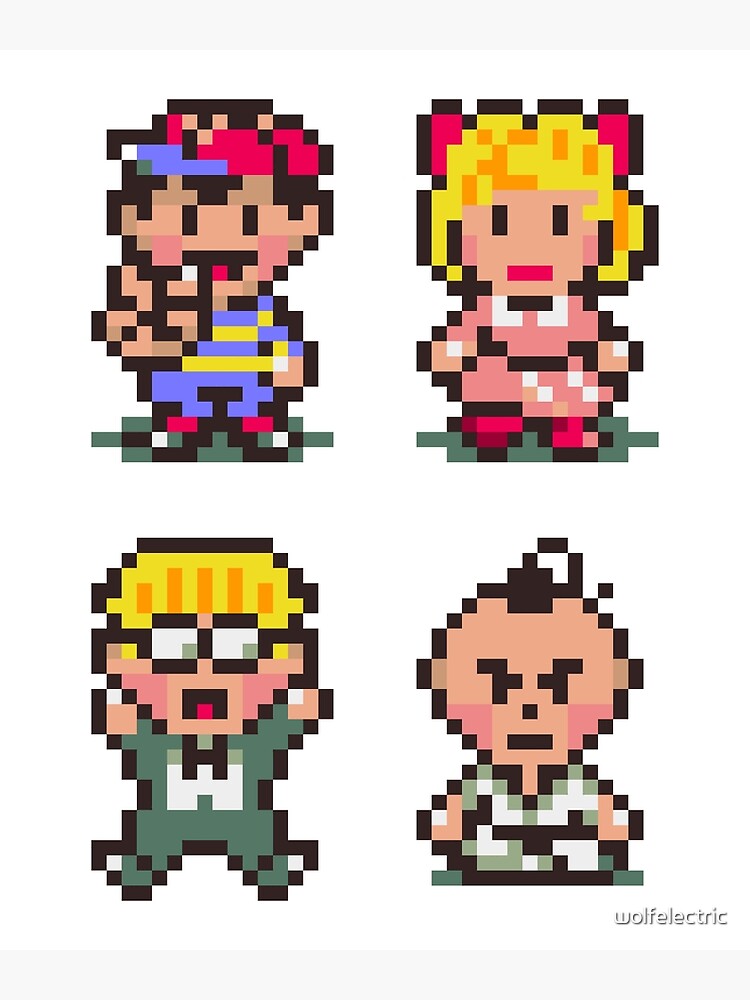 Earthbound Mother 2 ギーグの逆襲 Ness Paula Jeff Poo Canvas Print For Sale By Wolfelectric Redbubble 9472