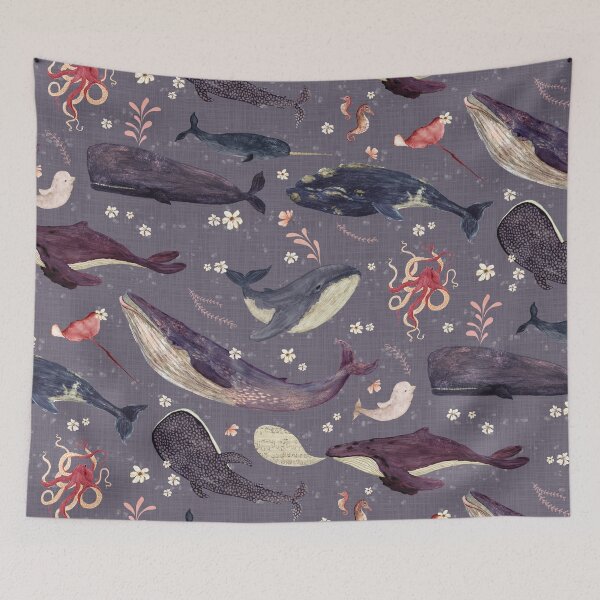 Item preview, Whale's song lavender designed and sold by Katherine Quinn Illustration.