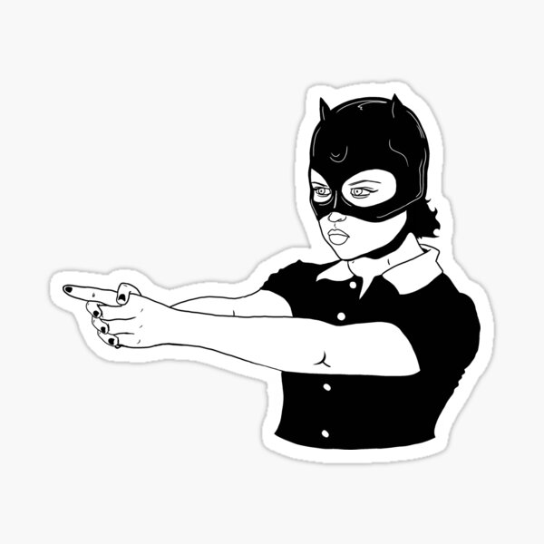 Download Enid Coleslaw Ghost World Cat Mask Coloured Background Sticker By Chromewaves Redbubble