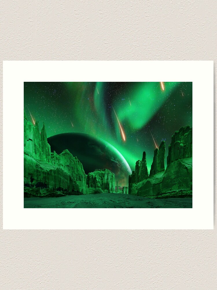 Alternate view of Green Planet Art Print