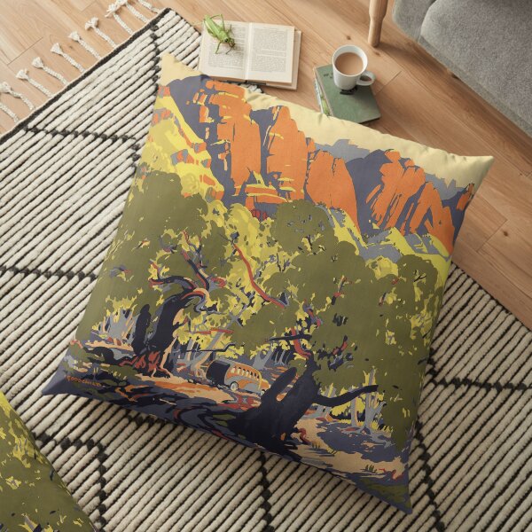 Flinders Ranges, South Australia's winter sunland, circa 1935 Floor Pillow