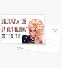 RuPaul, Condragulations, congratulations card, meme greeting cards Postcards