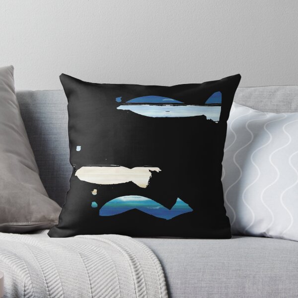 Expressive Fishes Throw Pillow