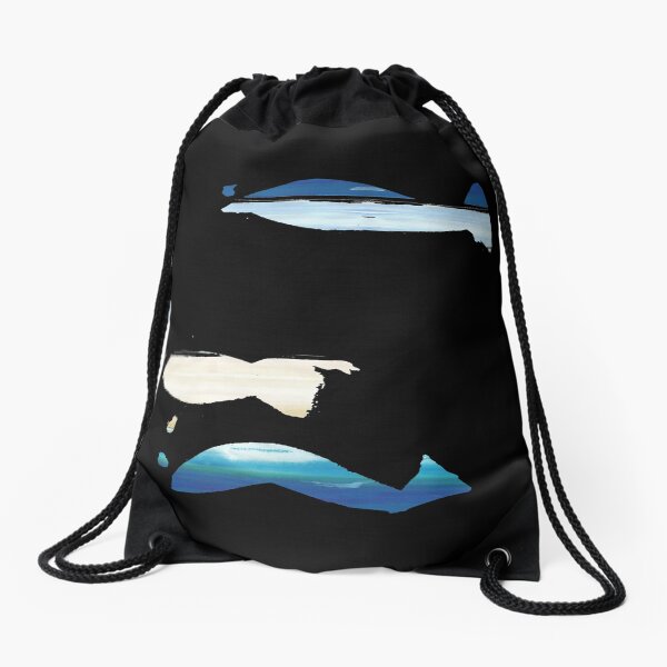 Expressive Fishes Drawstring Bag