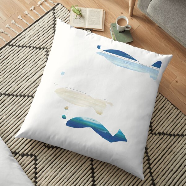 Expressive Fishes Floor Pillow