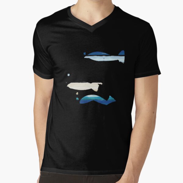 Expressive Fishes V-Neck T-Shirt