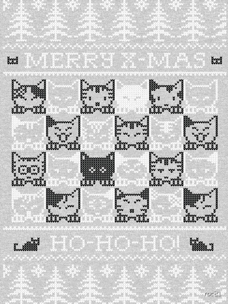 Merry Christmas with black and white cats de roc21