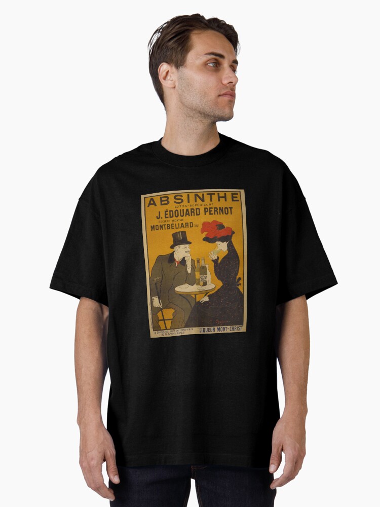 Thumbnail 2 of 7, Oversized T-Shirt, 'Absinthe' by Leonetto Cappiello (Reproduction) designed and sold by RozAbellera.